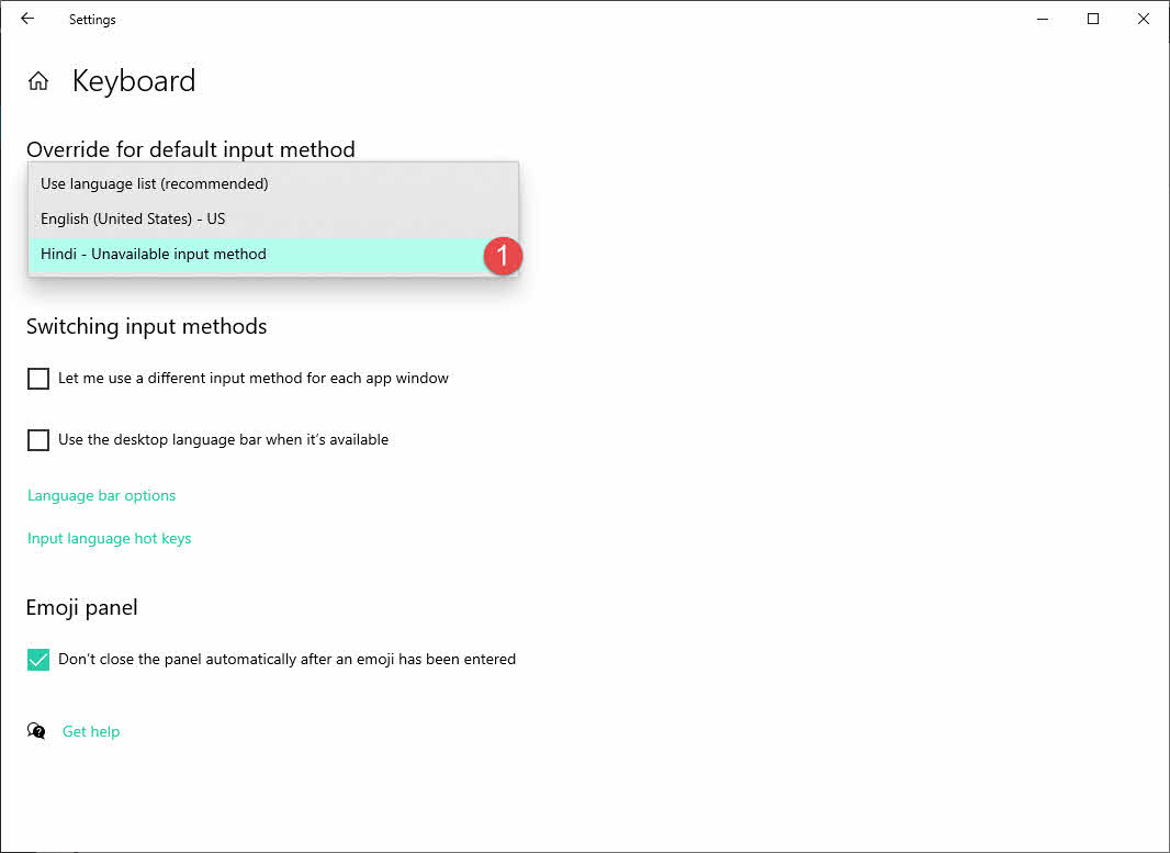 select language windows 10